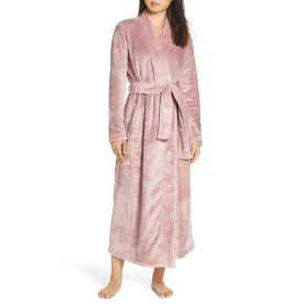 UGG Duffield II Plush Robe Womens XL Dusty Rose Pink Fleece Long Bathrobe Luxury